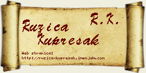 Ružica Kuprešak vizit kartica